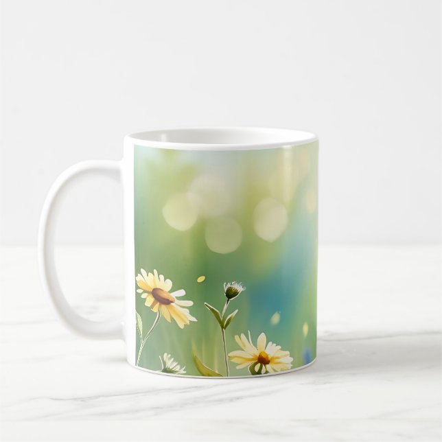 Caneca De Café Sunlit Meadow Watercolor (Esquerda)