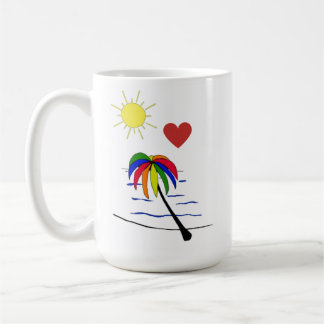 Caneca de café Sunny Palm Tree