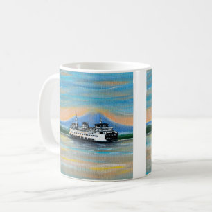 Caneca De Café Sunrise Ferry Painting