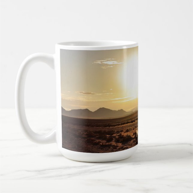 Caneca De Café Sunrise Sobre Namib Desert Mug (Esquerda)