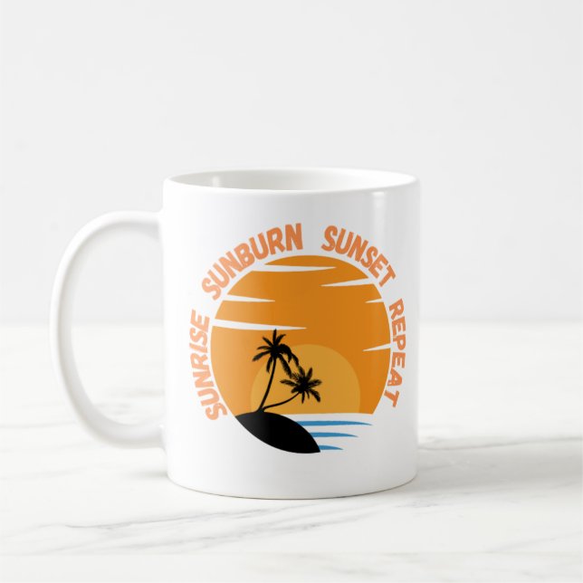 Caneca De Café Sunrise Sunset Repetir (Esquerda)