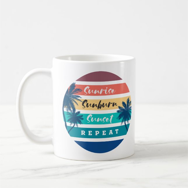 Caneca De Café Sunrise Sunset Repetir (Esquerda)