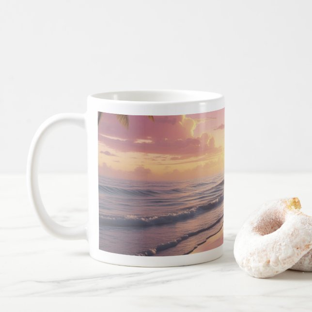 Caneca De Café Sunrise Víbe "Chill Out" Café Mug (Com Donut)