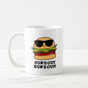 Caneca De Café Sun's Out Bun's Out Funny Summer Burger Pun