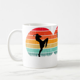 Caneca De Café Sunset Boxing Fighter Kick Muay Thai Lover