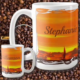 Caneca De Café Sunset de veleiro 1300
