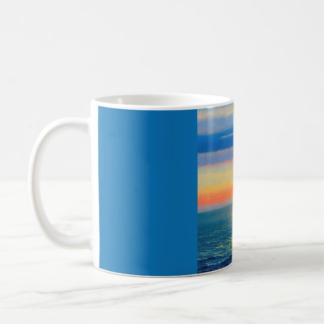 Caneca De Café Sunset do Mar Laranja (Esquerda)