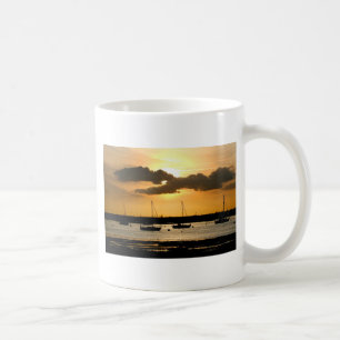 Caneca De Café Sunset em Bosham Harbor, West Sussex, Inglaterra.