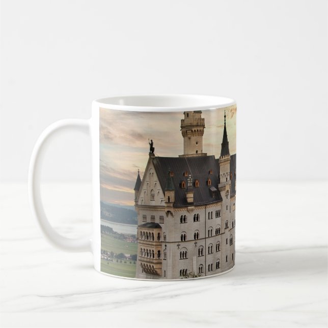 Caneca De Café Sunset no Castelo de Neuschwanstein, Alemanha (Esquerda)