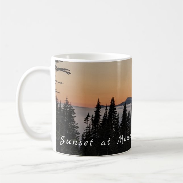 Caneca De Café Sunset no Monte Rainier (Esquerda)