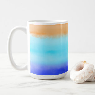 Caneca De Café Sunset no oceano Abstrato art Ombre