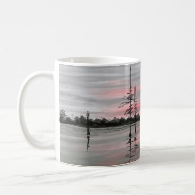 Caneca De Café Sunset Over the Bayou (Esquerda)