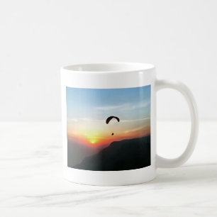 Caneca De Café Sunset Paraglide Wanderlust Arte Esportiva Extreme
