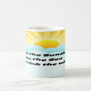 Caneca De Café Sunshine de Verão e Surf