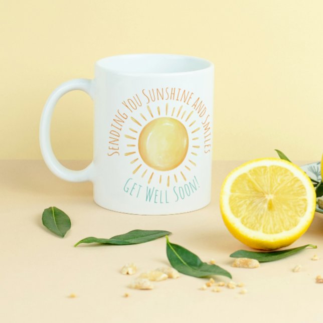 Caneca De Café Sunshine e fique bem cedo mug (sunshine get well soon mug
)