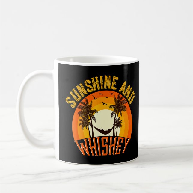 Caneca De Café Sunshine E Whiskey Beach Summer Bourbon Dispararam (Esquerda)