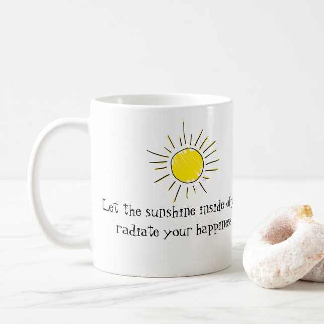 Caneca De Café Sunshine quote mug (Com Donut)
