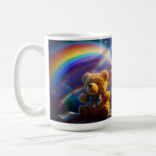 Caneca De Café Sunshine Rainbow Teddy Bear Wonderland (Esquerda)