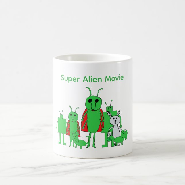 Caneca De Café Super Alien Movie Full Character Coffee Mug (Centro)