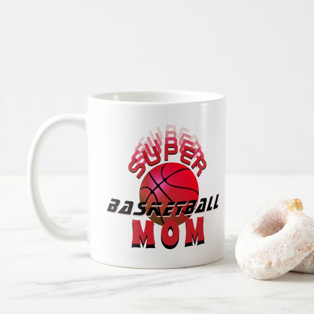 Caneca De Café Super Basquete Mãe Esportiva Dia da Mãe (Com Donut)
