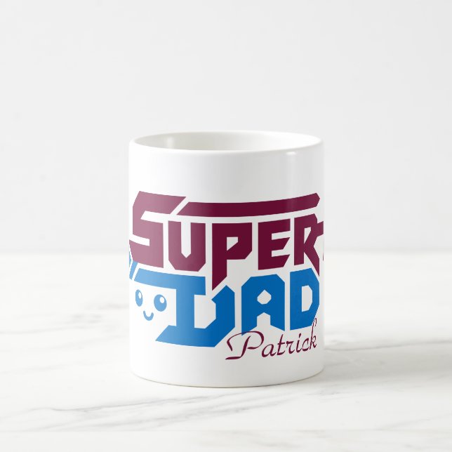 Caneca De Café Super Dad Gamer Gift – Cute Retro (Centro)