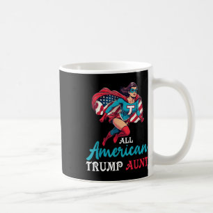 Caneca De Café Super Girl All American Trump Aunt Patriótico
