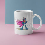 Caneca De Café Super Grover da Rua Sésamo<br><div class="desc">Esta caneca de café divertida mostra Super Grover da Rua Sesame em sua fantasia de super-herói icônica, completa com capa e capacete. O vibrante design mostra Grover em ação, pronto para salvar o dia com seu charme e humor amorosos. Perfeito para os fãs da Rua Sésamo, esta caneca é uma...</div>
