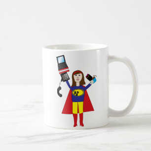 Caneca De Café Super Hero Mug Profissional Administrativo