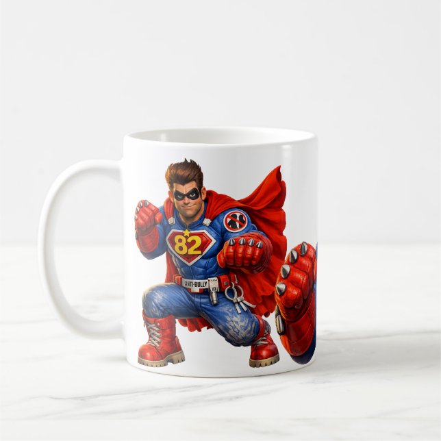 Caneca De Café Super Herói Anti-Bullying (Esquerda)