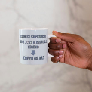 Caneca De Café Super-herói aposentado agora é apenas uma lenda no