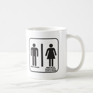 Caneca De Café Super-herói Bathroom Funny Mug