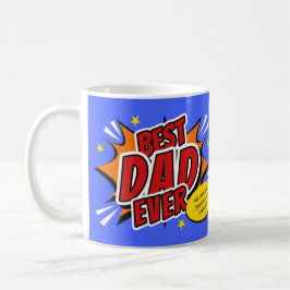 Caneca De Café Super-herói de HQ Melhor Pai de Todos os Tempos