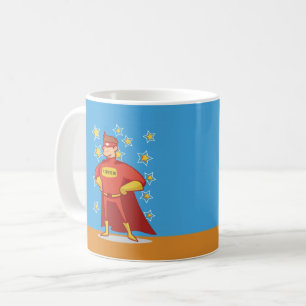 Caneca De Café Super-herói do primeiro Dia de os pais