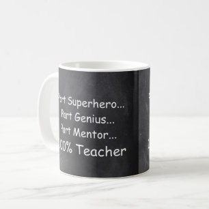 Caneca De Café Super-herói Genius Mentor Professor Dotado Ideia