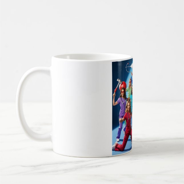 Caneca De Café Super-heróis em Scrubs Mug - Celebrar Herói Médico (Esquerda)