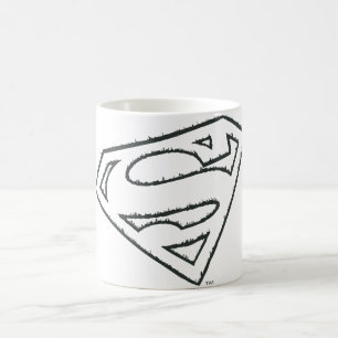 Caneca De Café Super-Homem  Logotipo Grunge Sideways