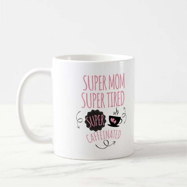 Caneca De Café Super Mãe Café Mug - Divertido e Na moda (Esquerda)