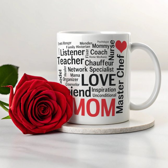 Caneca De Café Super Mãe Multitalentosa dia de as mães (Criador carregado)