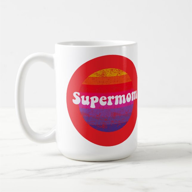Caneca De Café Super mãe para o melhor dia das mães (Esquerda)