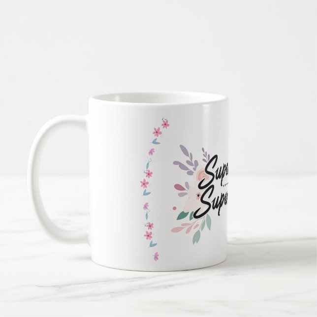 Caneca De Café "Super Mãe, Super Mulher", Elegante Coffee Mug (Esquerda)