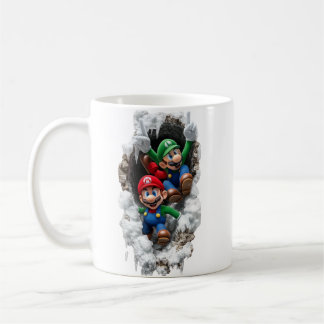 Caneca De Café Super Mario & Luigi 3D Wall-Burst Coffee Mug