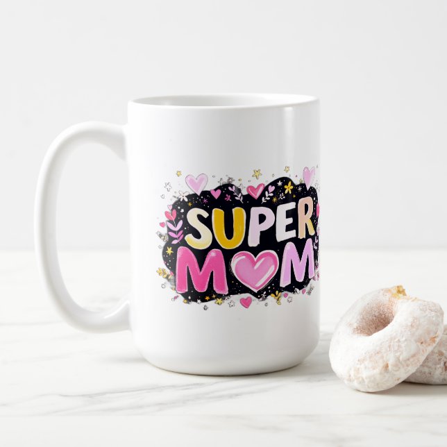 Caneca De Café Super Mom (Com Donut)