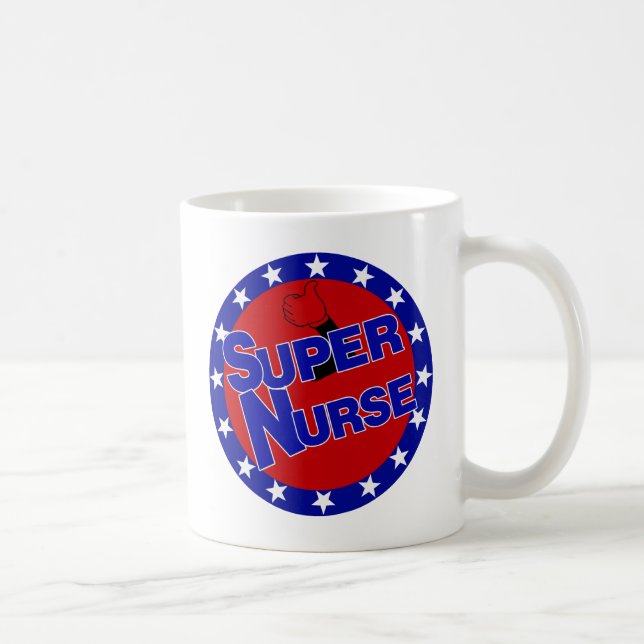 CANECA DE CAFÉ SUPER NURSE THUMBS UP - ENCORAJAMENTO (Direita)