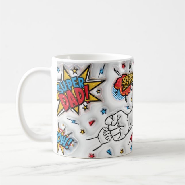 Caneca De Café Super Pai - Edição Sortuda de Charm (Esquerda)