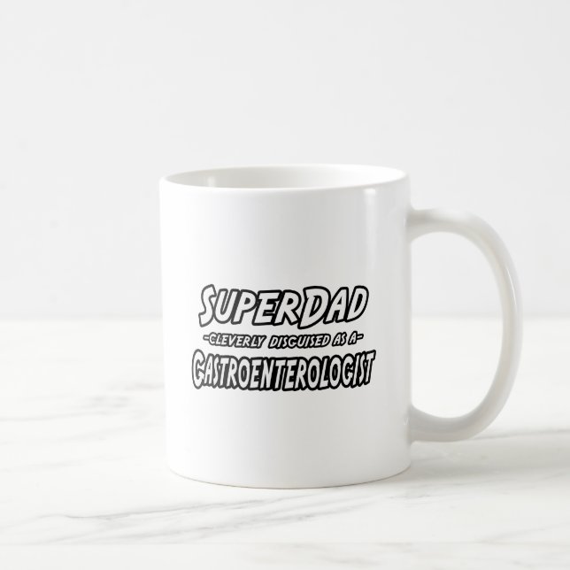 Caneca De Café Super Pai... Gastroenterologista (Direita)
