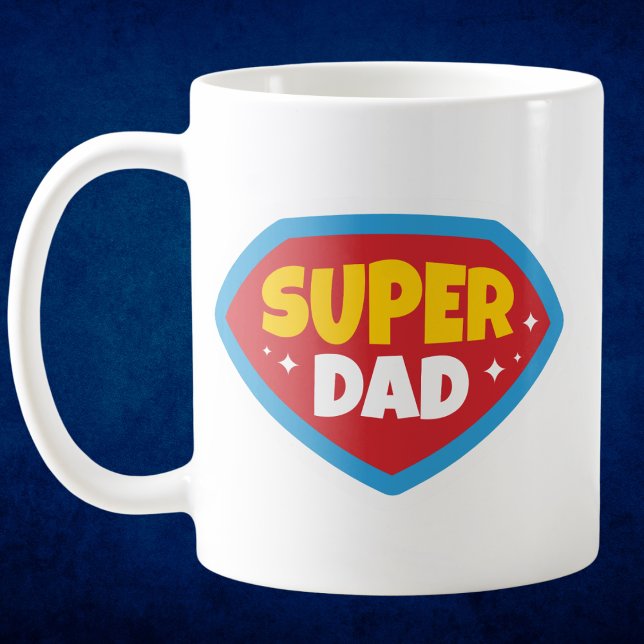 Caneca De Café Super Pai Hero Shield (Criador carregado)