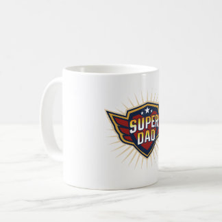 Caneca De Café Super Pai Herói Escudo Asas Melhor Pai Dia dos Pai