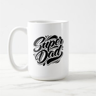 Caneca De Café Super Pai Herói Tipografia Design-67888