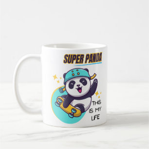 Caneca De Café Super Panda Skate Long Sleeve