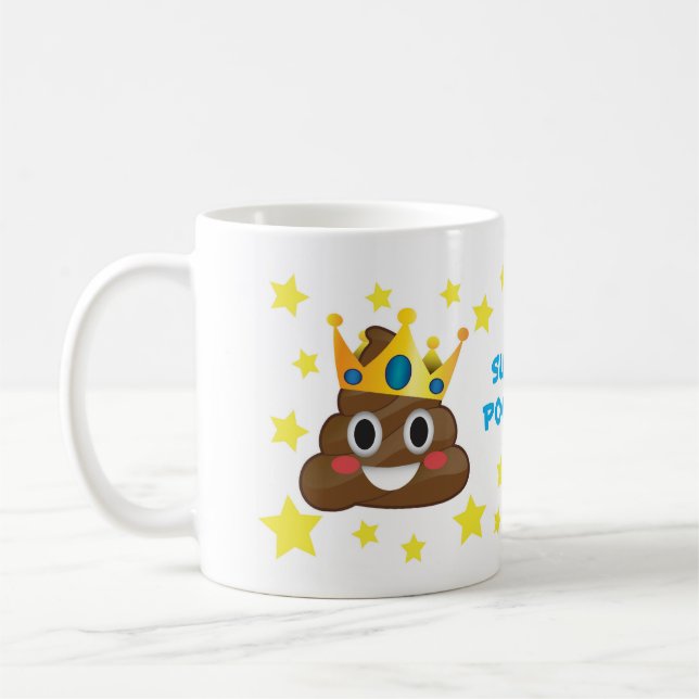Caneca De Café Super Pooper, Rei Poo Mug (Esquerda)